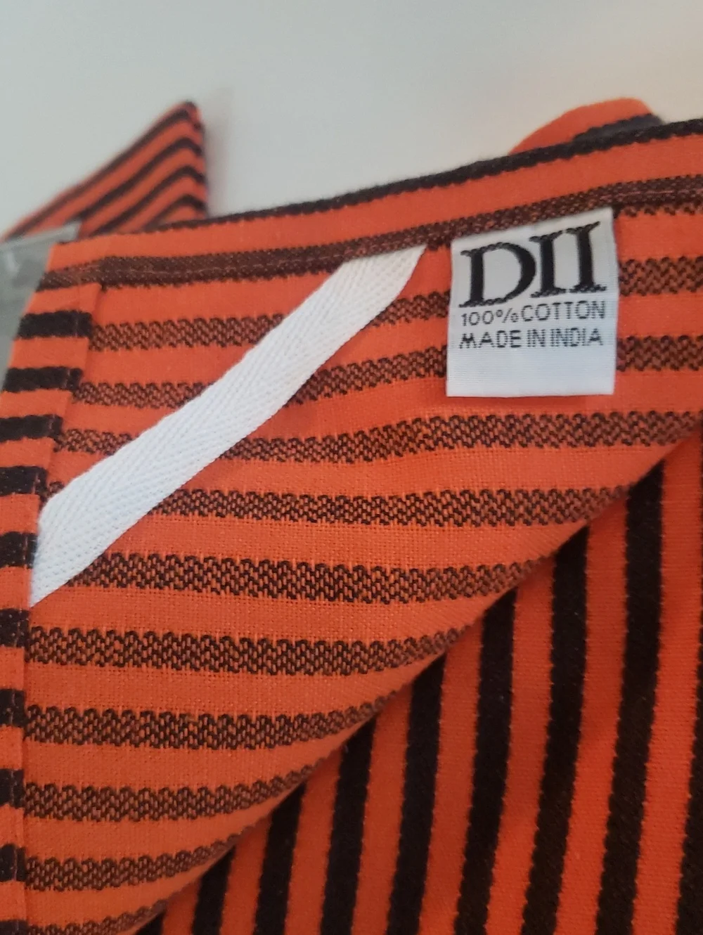Design Imports Hocus Pocus Orange & Black Striped Kitchen Towels - Set of 2